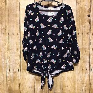 Jenna & Jessie Girls Unicorn Top 10 NWT‎